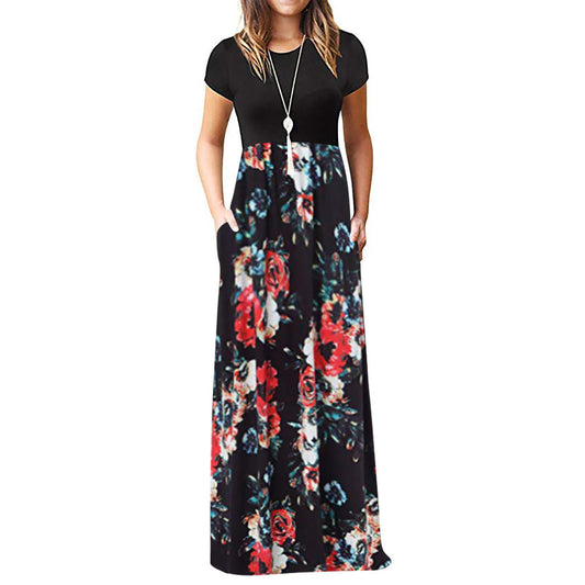 Nele | Bohemian Maxi Kleid – Fließendes A-Linien Sommerkleid im Vintage Look