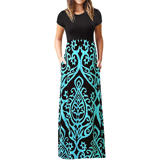Nele | Bohemian Maxi Kleid – Fließendes A-Linien Sommerkleid im Vintage Look
